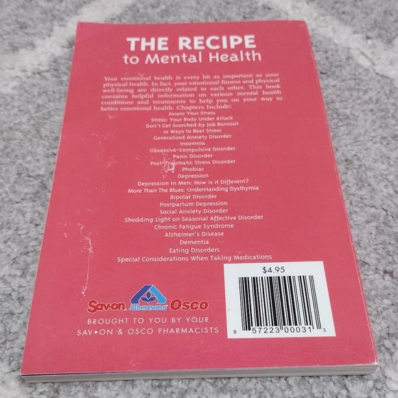 The Recipe to Mental Health by SavOn Health (2006 Paperback) Excellent Condition - Picture 2 of 5